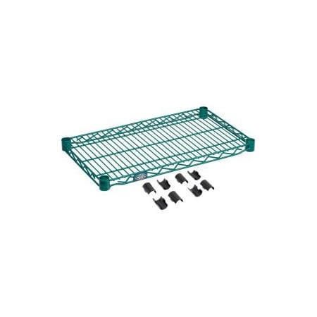 Global Equipment Nexel    S1424G Poly-Green    Epoxy Wire Shelf 24"W x 14"D 711087